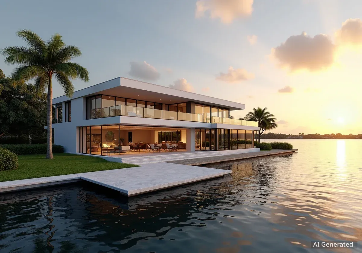 Designer's Lakefront Home in West Palm Beach Lists for $25.5M