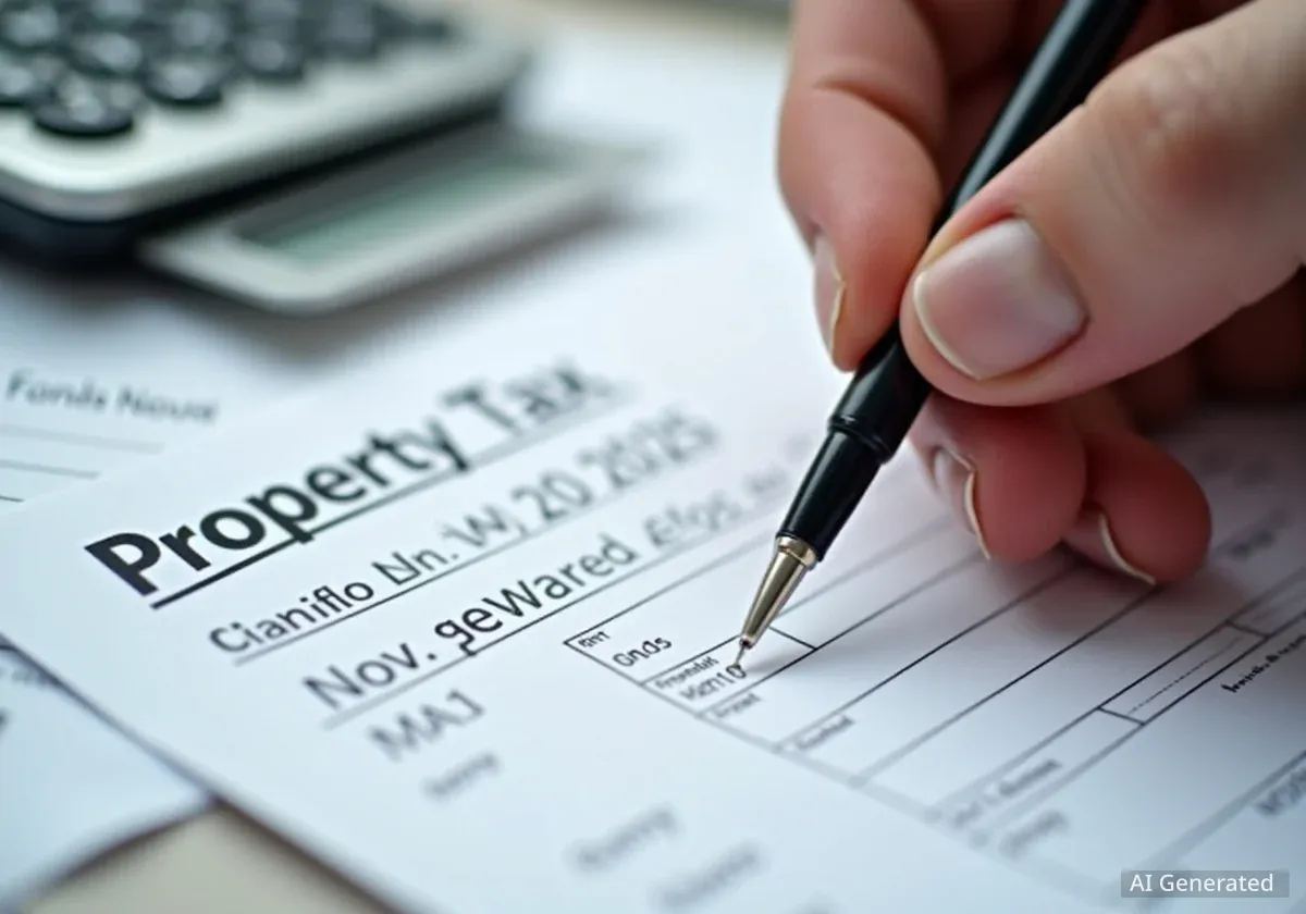 Property Tax Payment Deadline Set for November 3, 2025