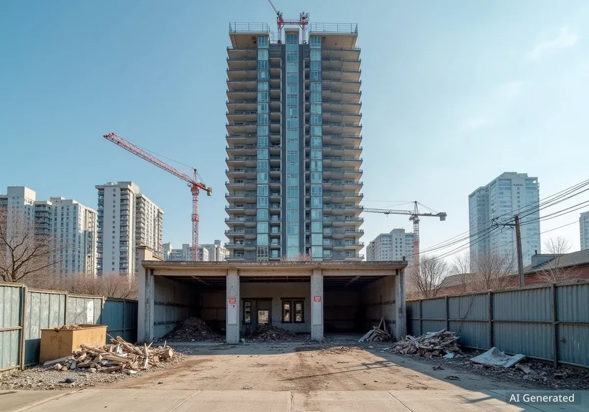 13-Story Apartment Tower Proposed for Corona Auto Shop Site